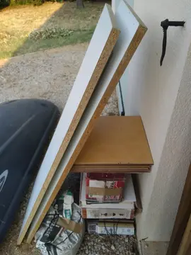 2 panneaux aggloméré blanc