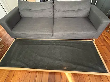 Canapé scandinave convertible gris anthracite