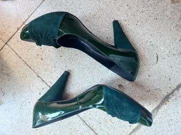 chaussures à talon femme couleur verte taille 40