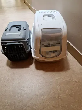 toilette et panier de transport
