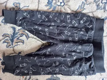 pantalon en coton noir 74 cms