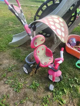 velo smoby +pousette poupée