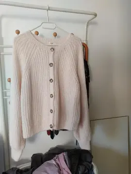 Veste en tricot couleur ivoire