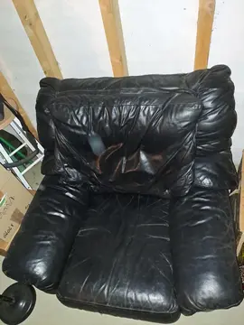fauteuil cuir noir