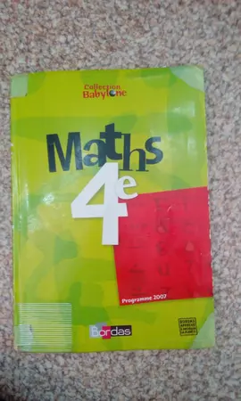 Manuel de Maths niveau 4ème