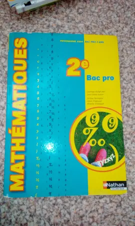 Manuel de maths BAC pro 2nd