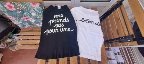 2 tee-shirts femme taille M