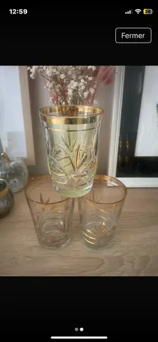 lot verres à the