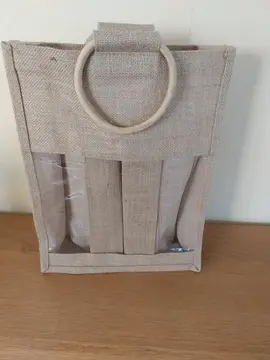 sac en jute pour transporter 3 bouteilles