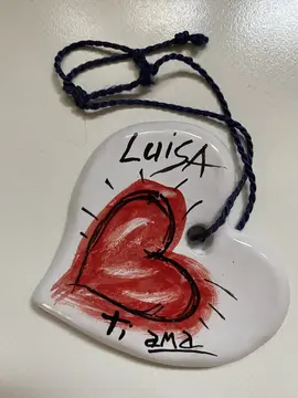 Coeur en terre cuite vernissée 8 x 8 cm