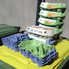 16 Boites à Oeufs (2 de 12, 5 de 10 et 9 de 6), elles sont vides