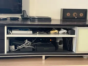 Meuble TV bois massif 240 cm