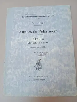 Partition LISZT Années de pèlerinage