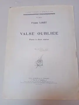 Partition LISZT Valse oubliée