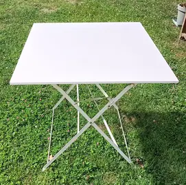 Table de jardin blanche