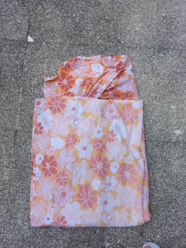 drap housse en coton motif fleur pour deux personnes