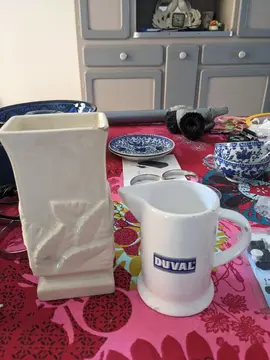 vase et mini pichet Duval anciens