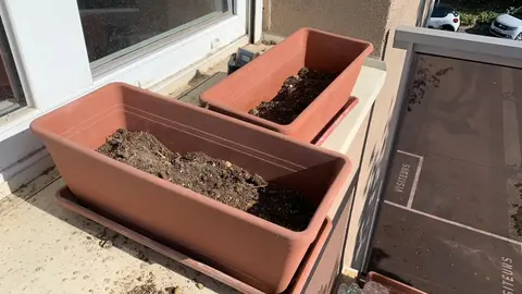 Bacs à fleurs en plastique