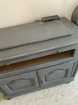 meuble télé en chêne repeint