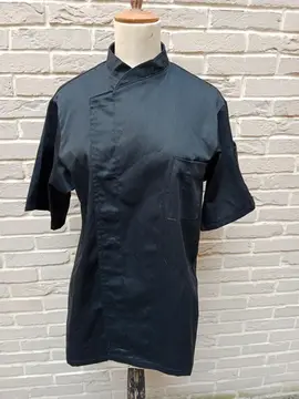 Veste restauration NOIRE à manches courtes