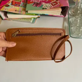 pochette zip caramel