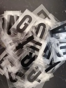 lettres transparentes décoration