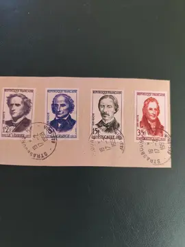 timbres France 1958.''.savants''