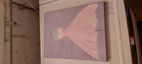 tableau rose mauve danseuse