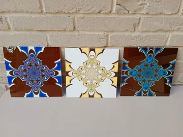 3 images sur aluminium 20x20 cm