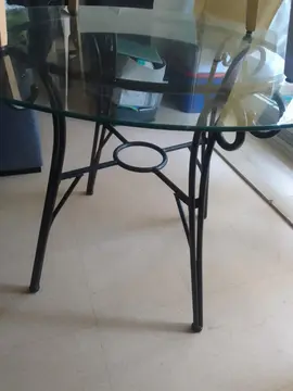 table ronde en verre