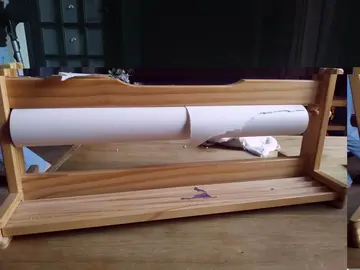 support a papier en bois + rouleau