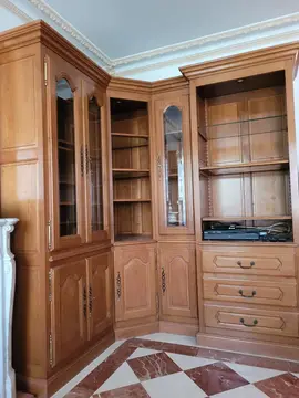 MEUBLE BIBLIOTHEQUE CHENE MASSIF