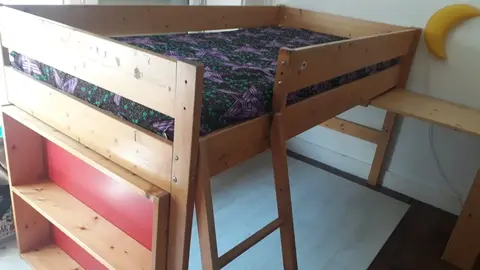 Lit-mezzanine enfant - bureau amovible