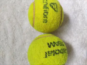 Deux balles de tennis.
