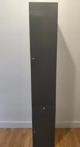 meuble de salle de bain gris laqué bon état