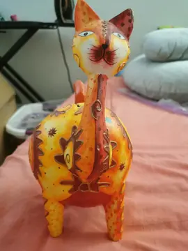 Déco chat en bois
