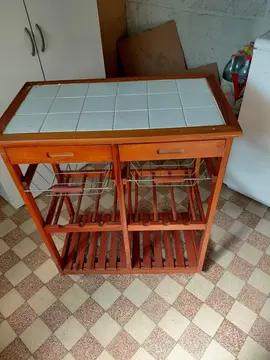 tablette cuisine à roulette