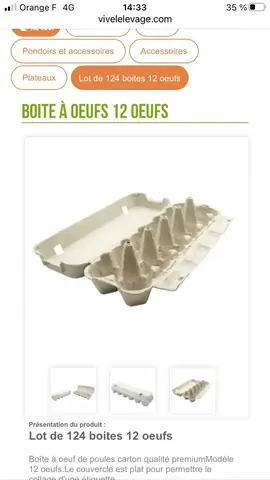 boîtes à œufs vides