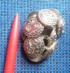 LOT 10 PETITS BOUTONS METAL ARGENTE