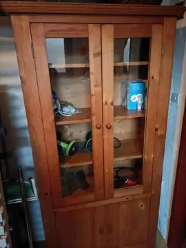 meuble vitrine en bois