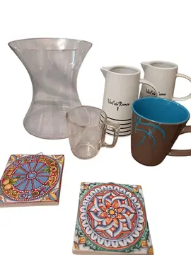 vase, pichet, tasse, décoration