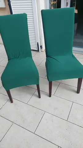 2 chaises de salon avec housse