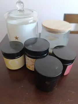 pots vides de bougies