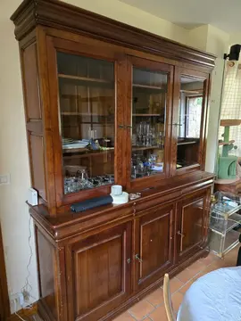 meuble vitrine merisier