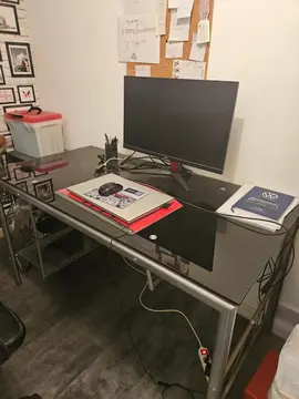 bureau plateau en verre