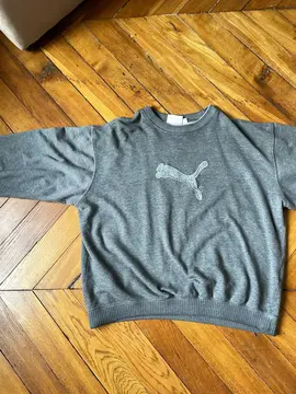 pull crewneck col rond gris foncé puma