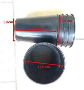 5 caches pot noirs en métal