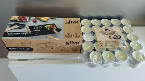 Raclette à la bougie + paquet de bougies