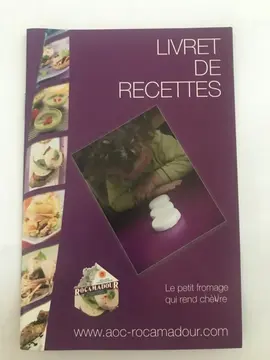 Mini livret de recettes avec du rocamadour