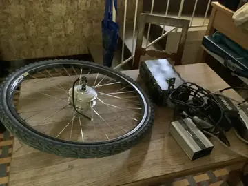 kit de propulsion fait maison pour équiper un vélo en électrique